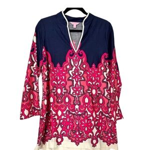Lilly Pulitzer Ciara Tunic Top In Chorus Girl